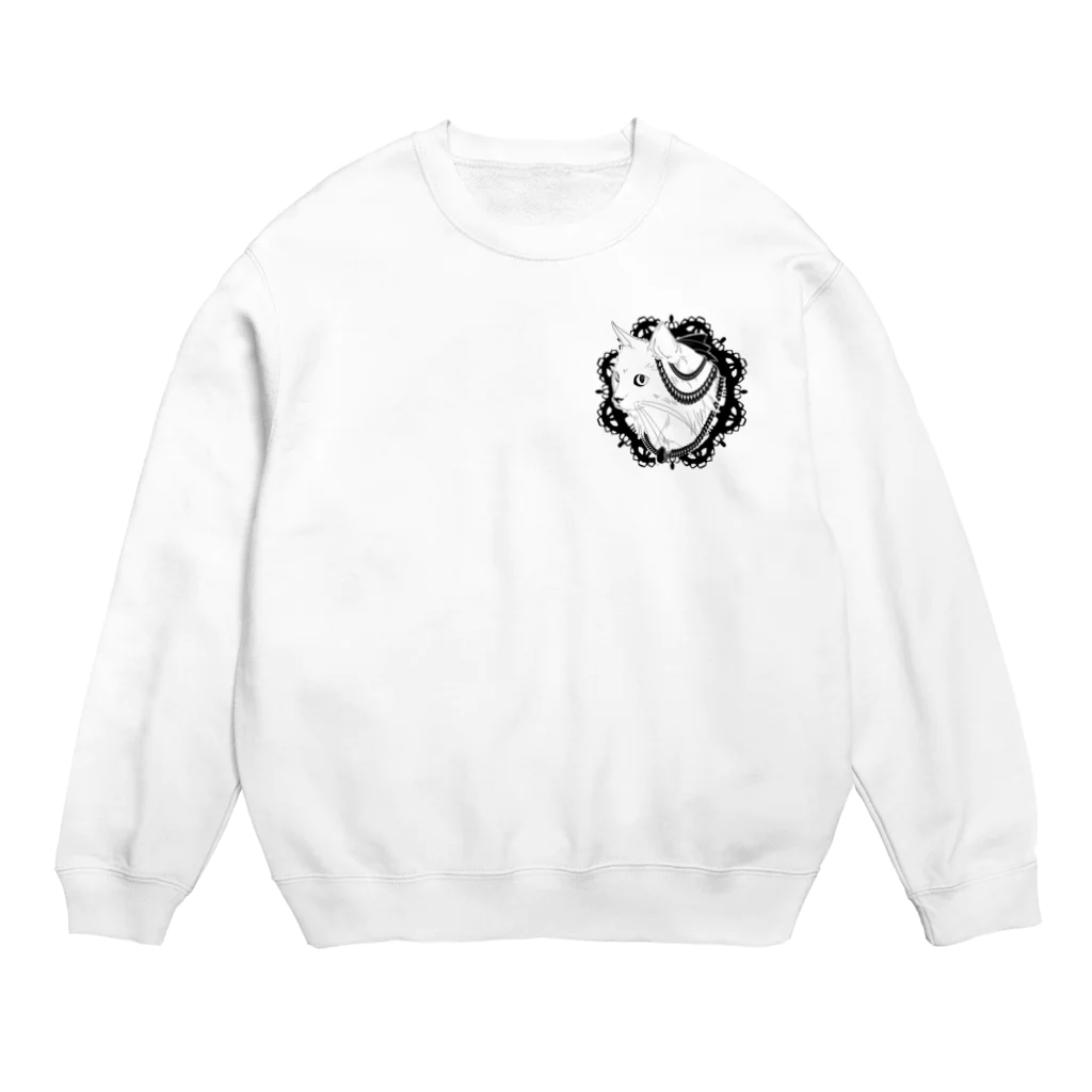 WANPU  by YUn.の長毛種♡初にゃん Crew Neck Sweatshirt