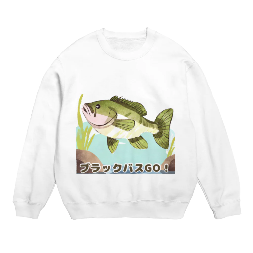 アジンガーのブラックバスGO! Crew Neck Sweatshirt