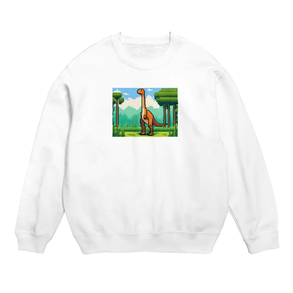 iikyanの恐竜㊼　マムチサウルス Crew Neck Sweatshirt