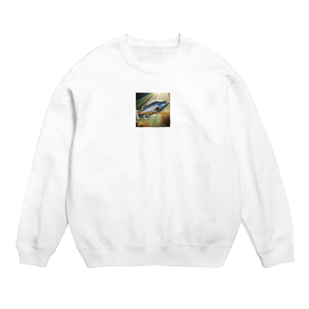 angler_kmの荒磯の王者　ヒラスズキ Crew Neck Sweatshirt