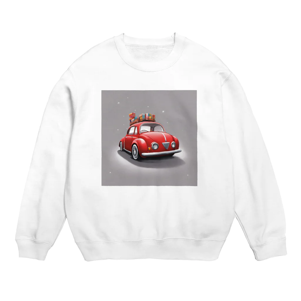 まひる3のあかい車グッツ Crew Neck Sweatshirt