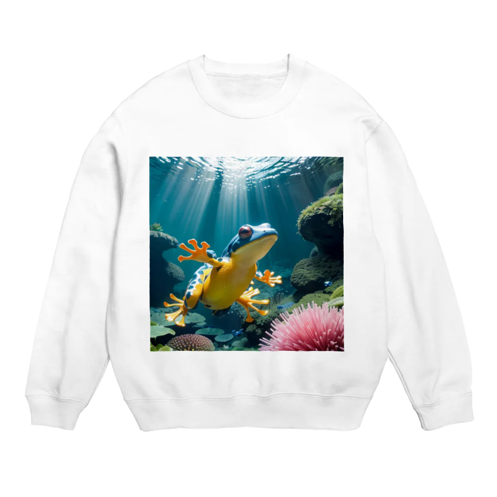 人魚の夢のマリンヤドクガエル Crew Neck Sweatshirt