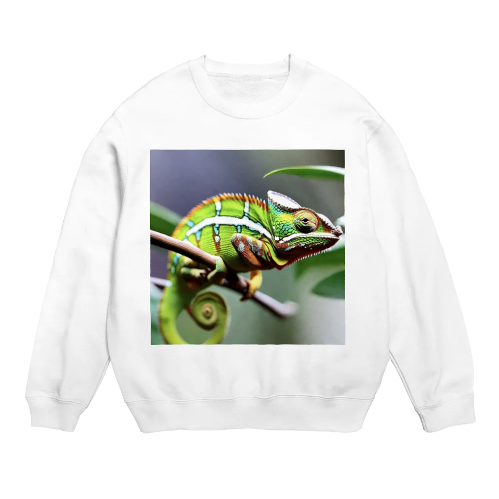 宇宙開発デザイン科のカラフルカメレオン Crew Neck Sweatshirt