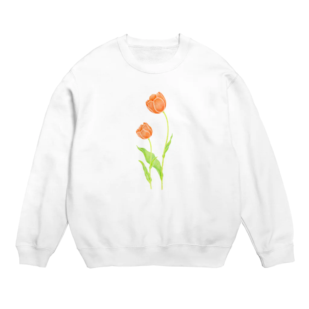 くぼふみえ の親子チューリップ Crew Neck Sweatshirt