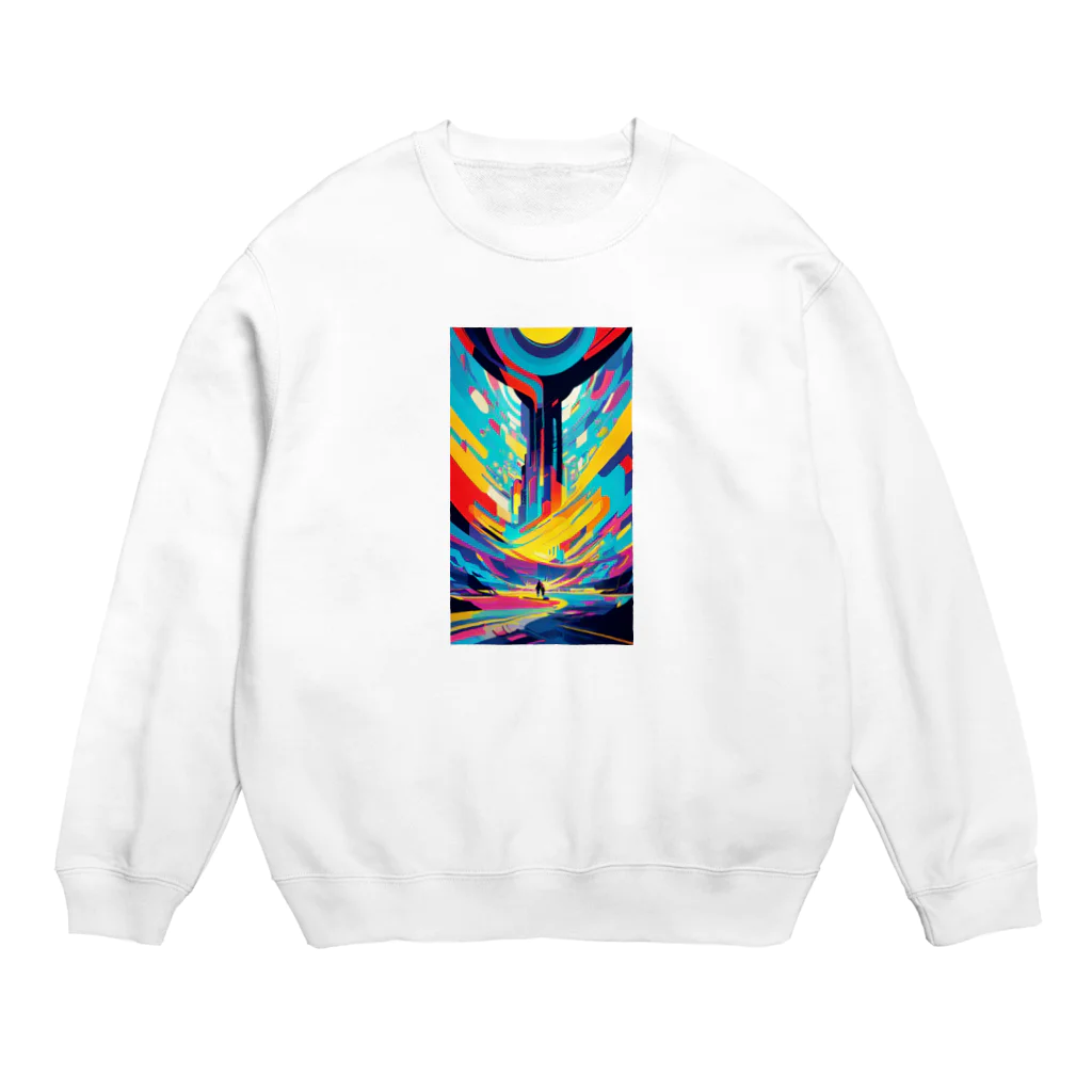 nAzuのカラー Crew Neck Sweatshirt