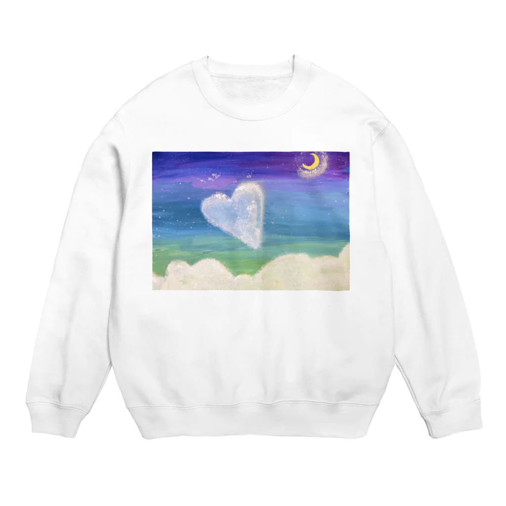  MIRACLE MOONの夜空にきゅんっ Crew Neck Sweatshirt