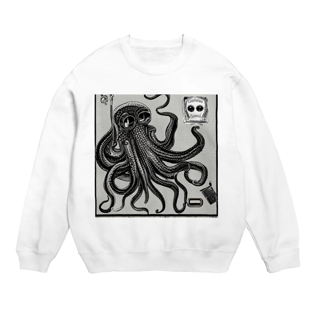 宇宙開発デザイン科のクレイジーオクトパス Crew Neck Sweatshirt