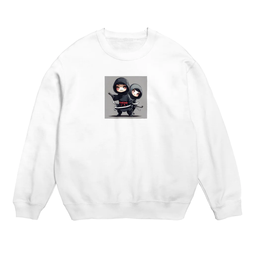 ニンニン忍者パンの愛くるしい忍者グッズ Crew Neck Sweatshirt