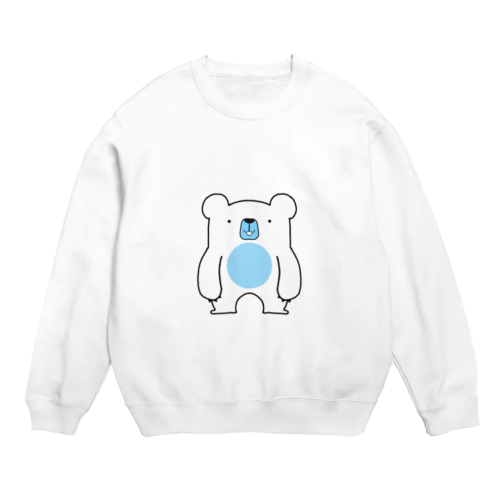 ぱけまるの【ぱけぐっず。】しろくまくん Crew Neck Sweatshirt