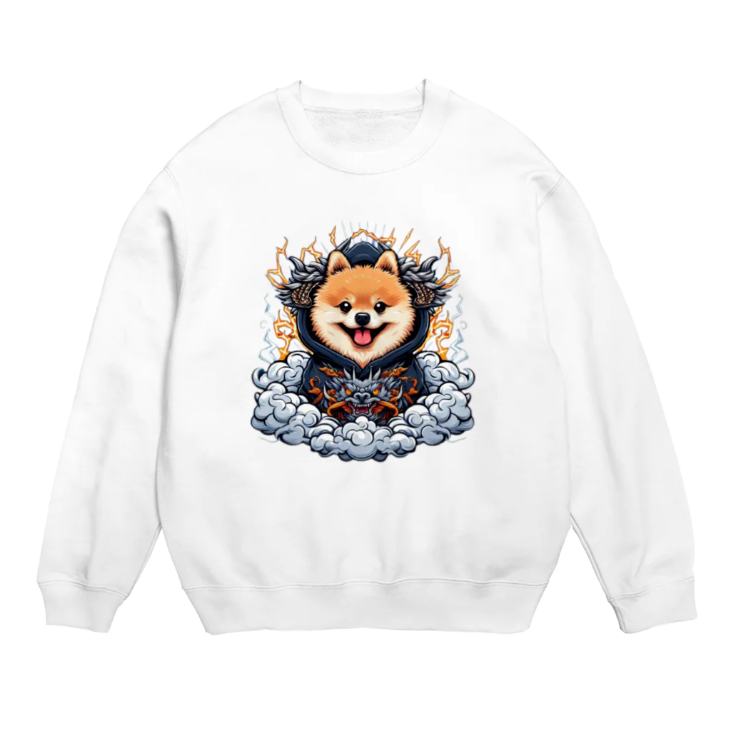 Pom-Dog'sのポメドラゴン Crew Neck Sweatshirt