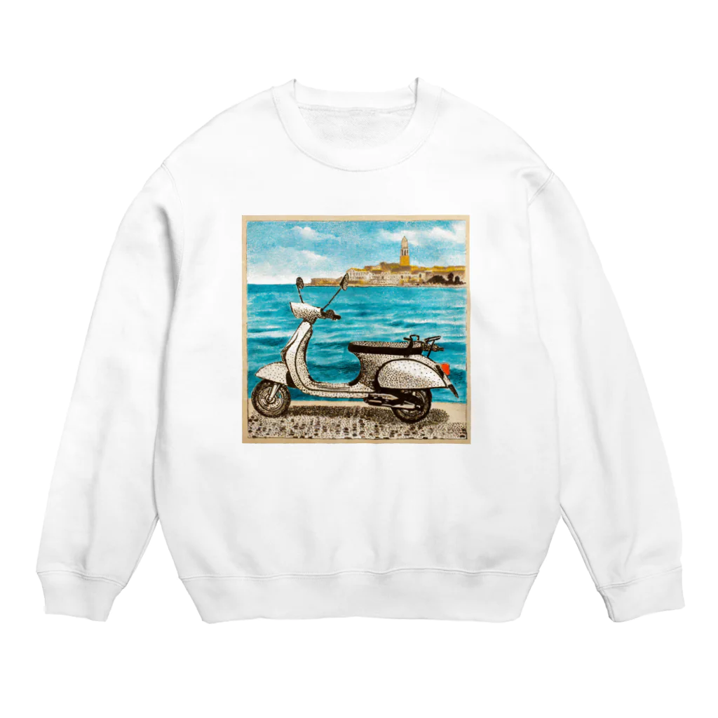 takotakoの原動付き自転車 Crew Neck Sweatshirt