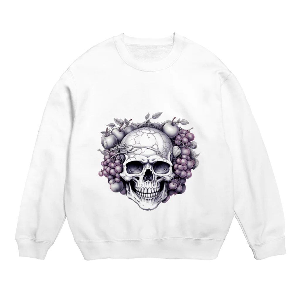 LCOMLのフルーツに囲まれたSKULL Crew Neck Sweatshirt