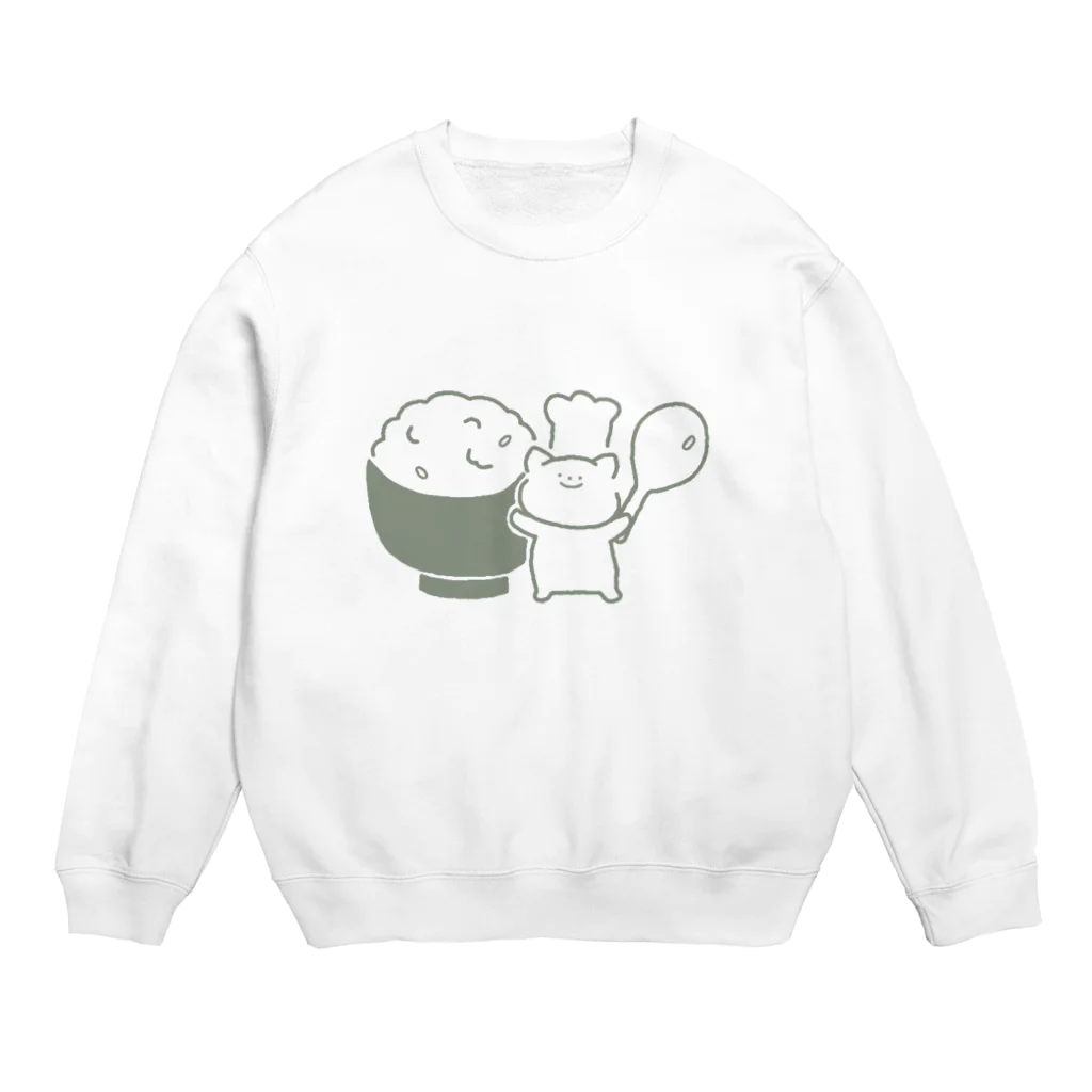 kinoka（torni）のやまもりごはん Crew Neck Sweatshirt