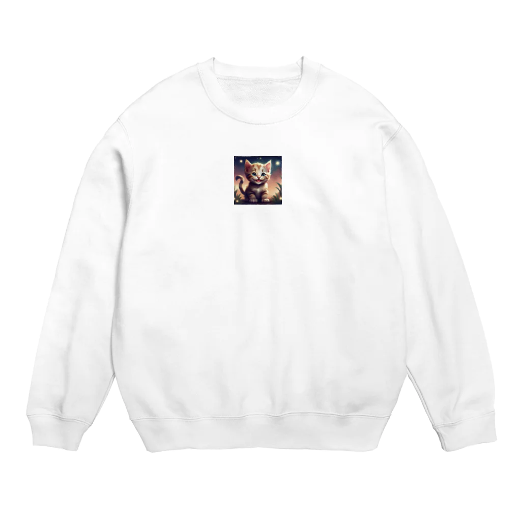 オタカラ館の笑顔の子猫グッズ Crew Neck Sweatshirt