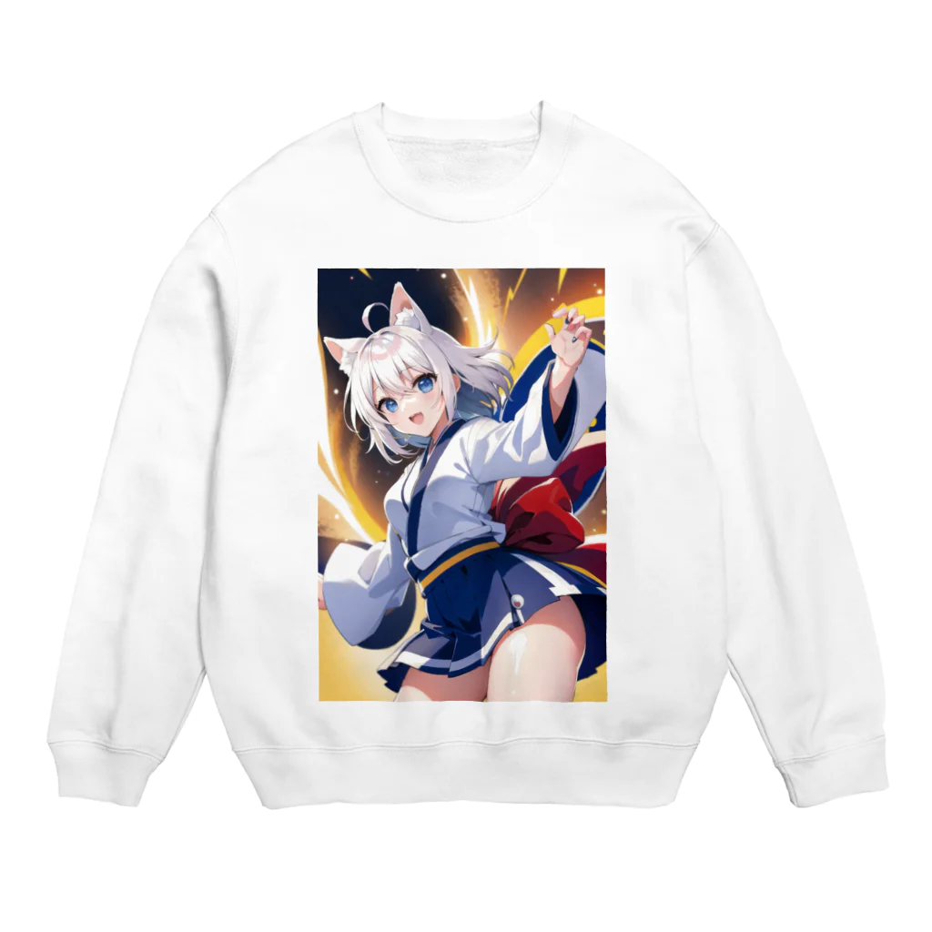 那須モバイル店のけもっ娘3 Crew Neck Sweatshirt