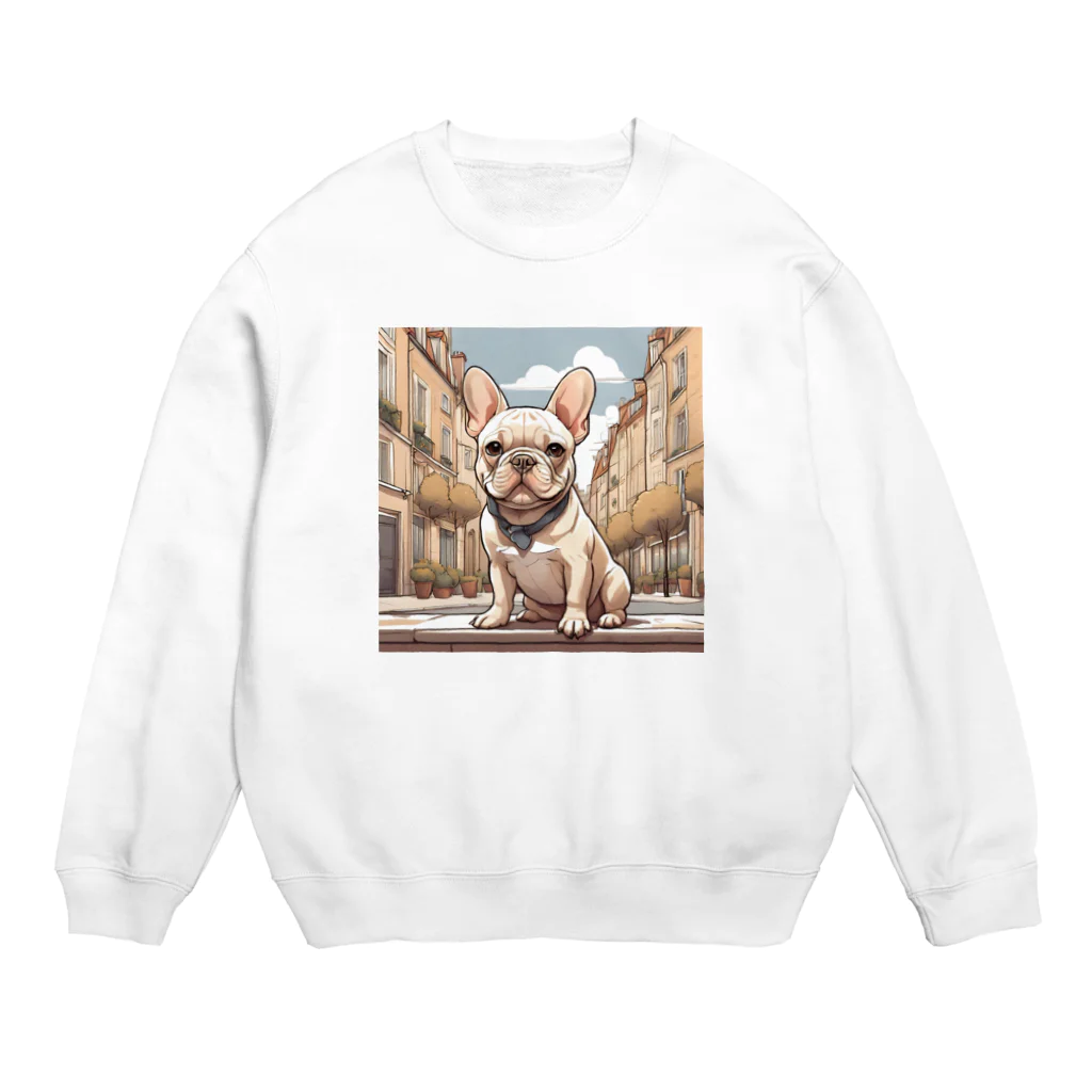 COOL×3のフレンチブルドッグのフータ君 Crew Neck Sweatshirt