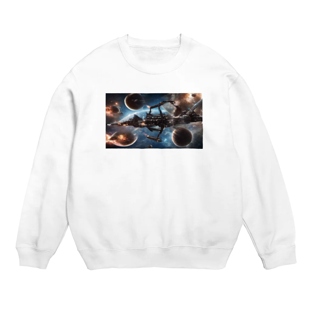 Satoshi27のスペース空間 Crew Neck Sweatshirt