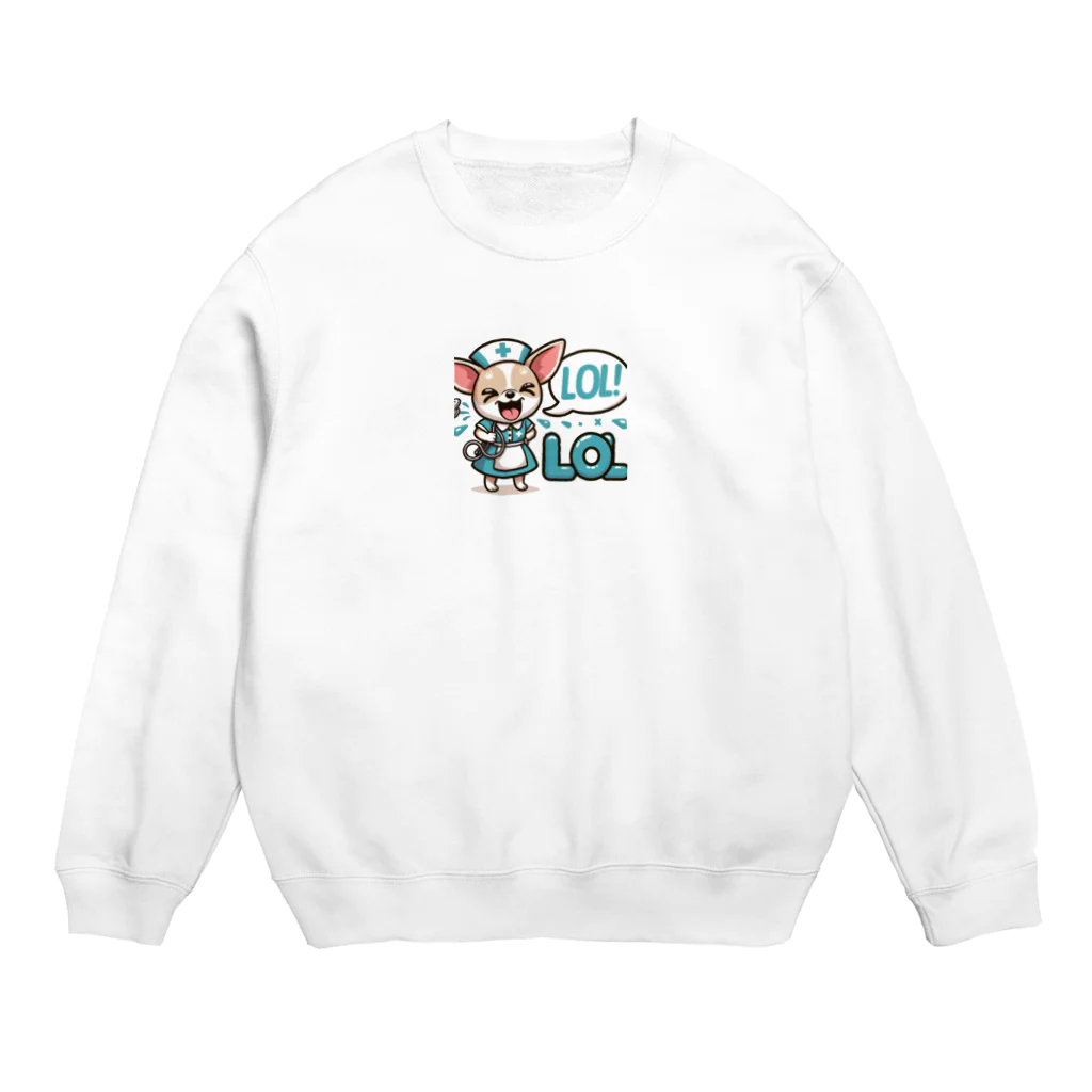 nomad4491の看護師チワワ９ Crew Neck Sweatshirt