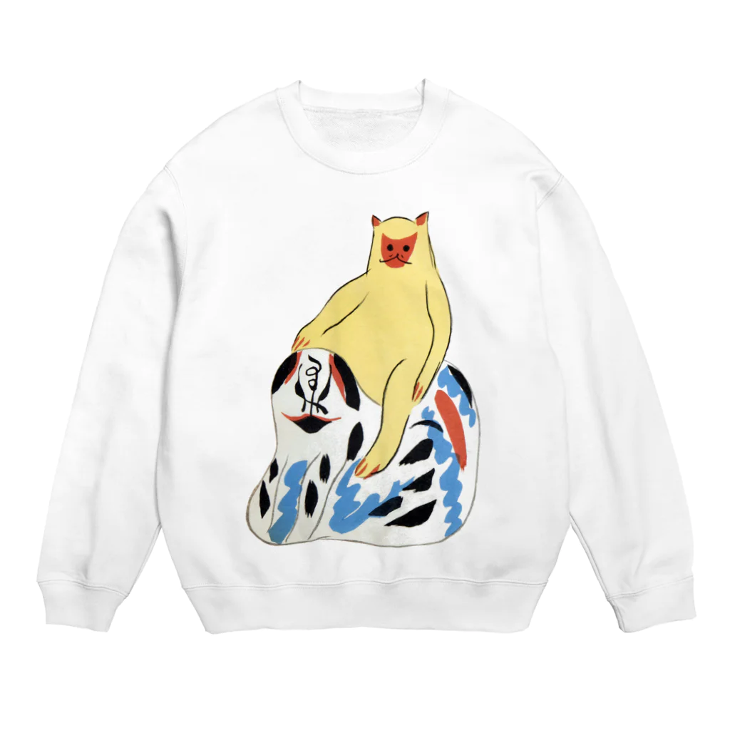 Nursery Rhymes  【アンティークデザインショップ】の土製犬猿 Crew Neck Sweatshirt