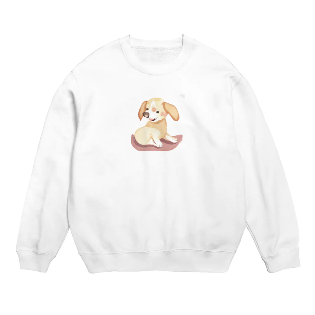 キャプテンのかわいい犬のイラストグッズ Crew Neck Sweatshirt