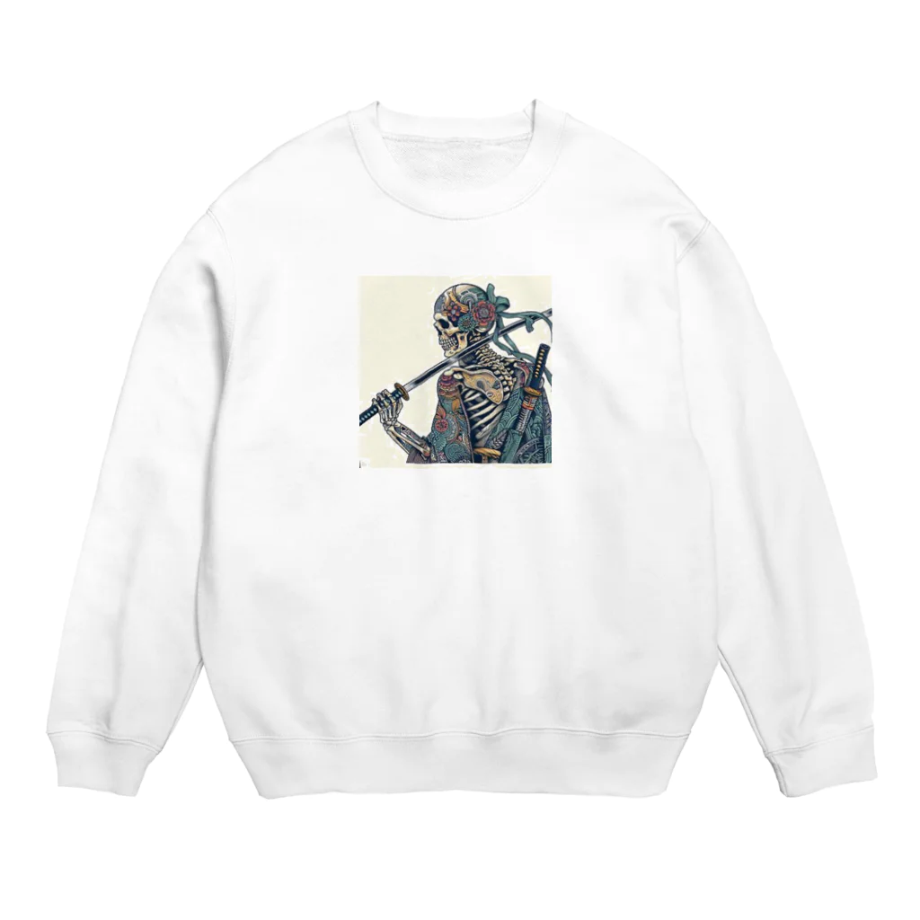 yukikinoの侍ドクロ Crew Neck Sweatshirt