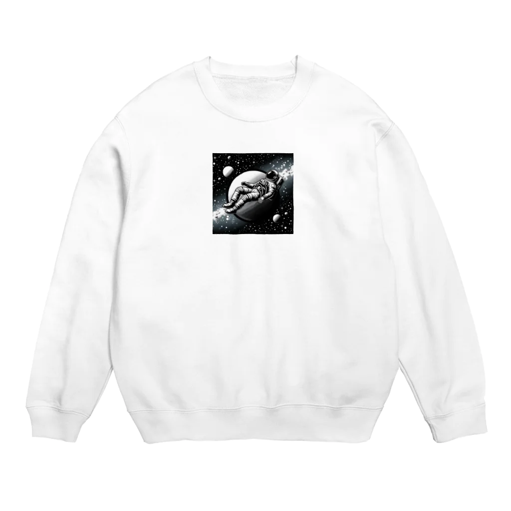 seiya_CosmicPioneerの宇宙の浮遊 Crew Neck Sweatshirt