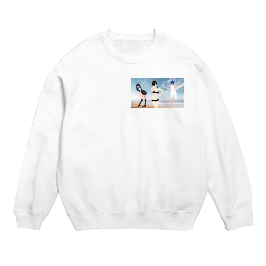 nanaozakaの三人娘のグッズ Crew Neck Sweatshirt