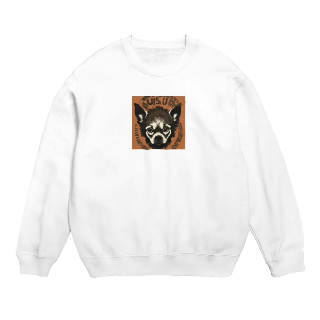 チワワ愛好家ショップの野性のハート：ワイルドチワワ Crew Neck Sweatshirt