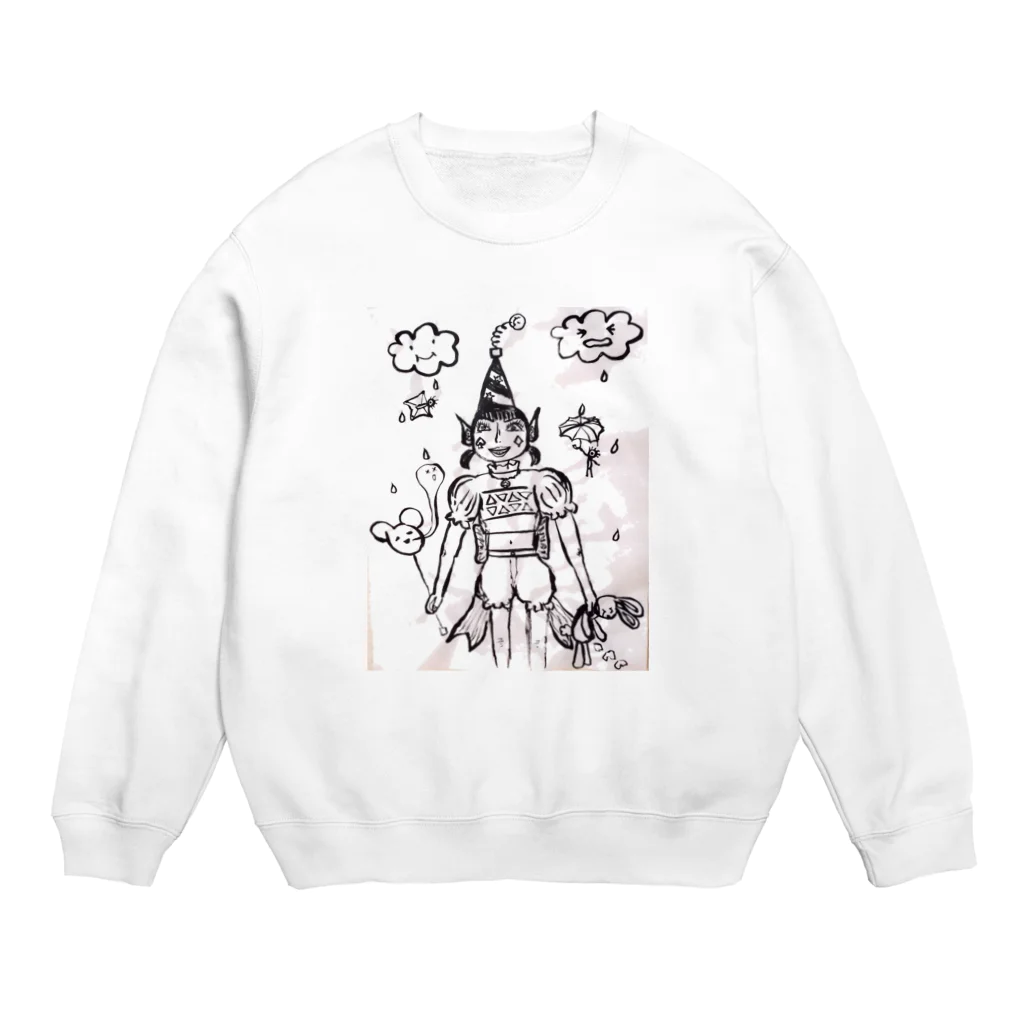 結社黒猫の遊園地のピエロ Crew Neck Sweatshirt