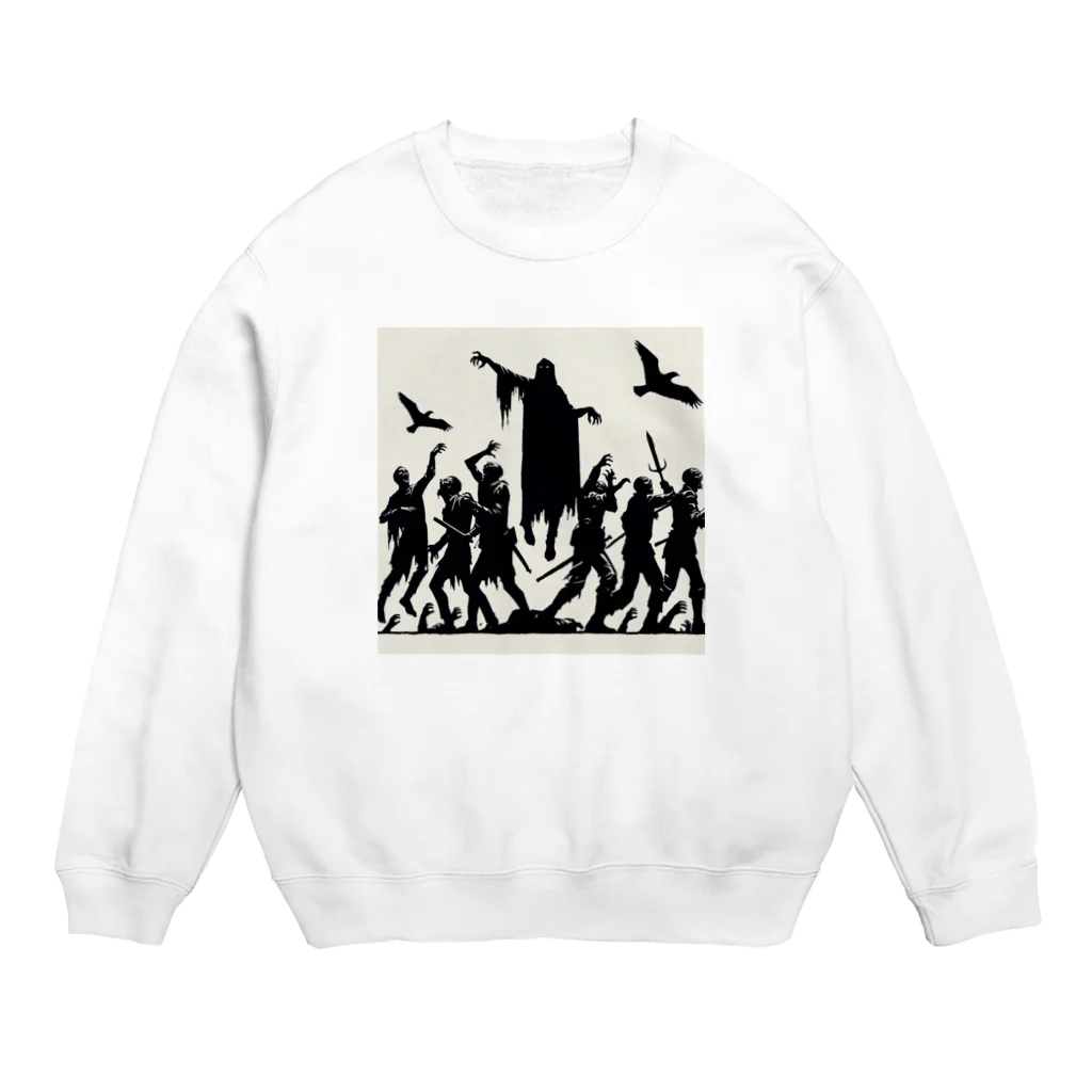 8ball.AI.artのネクロマンサーとゾンビ Crew Neck Sweatshirt