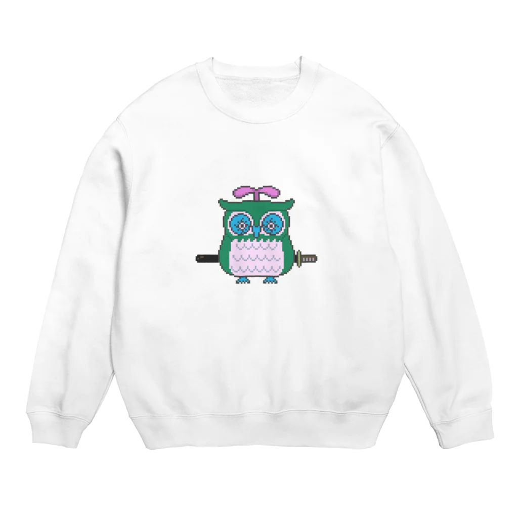 hqkxa/はっかのニンニンふくろう Crew Neck Sweatshirt