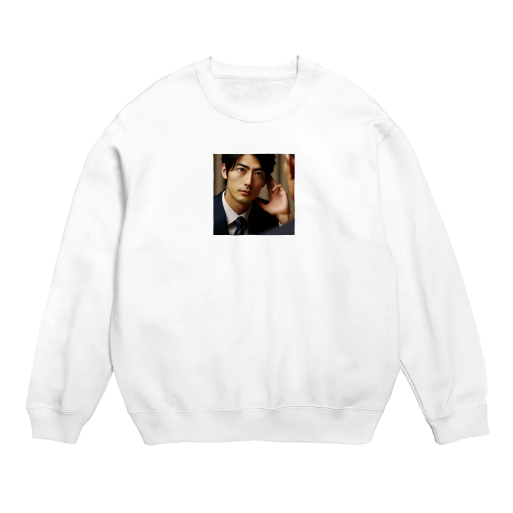 0416artのイケメンサラリーマン Crew Neck Sweatshirt