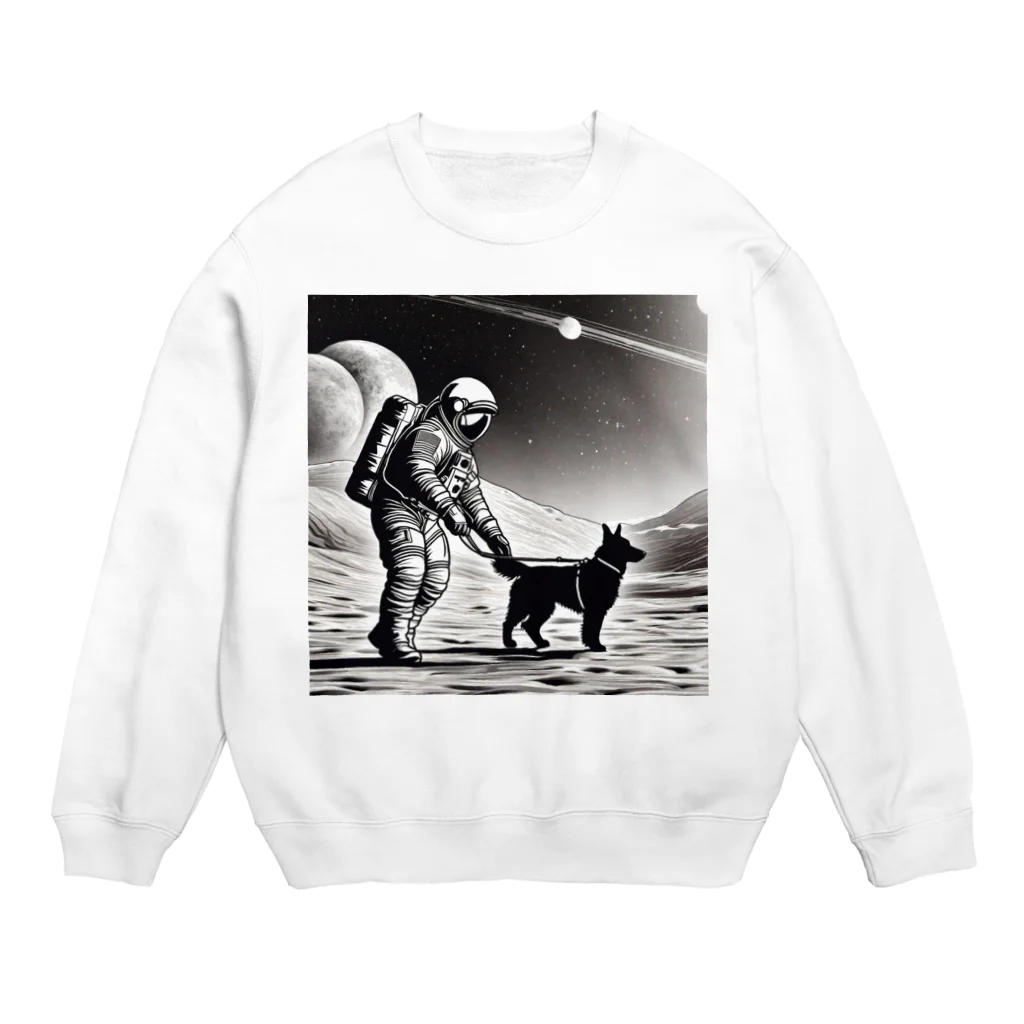 宇宙開発デザイン科の犬の散歩が日課です Crew Neck Sweatshirt