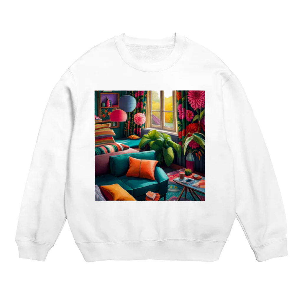 Masaseki01のカラフルライフ Crew Neck Sweatshirt