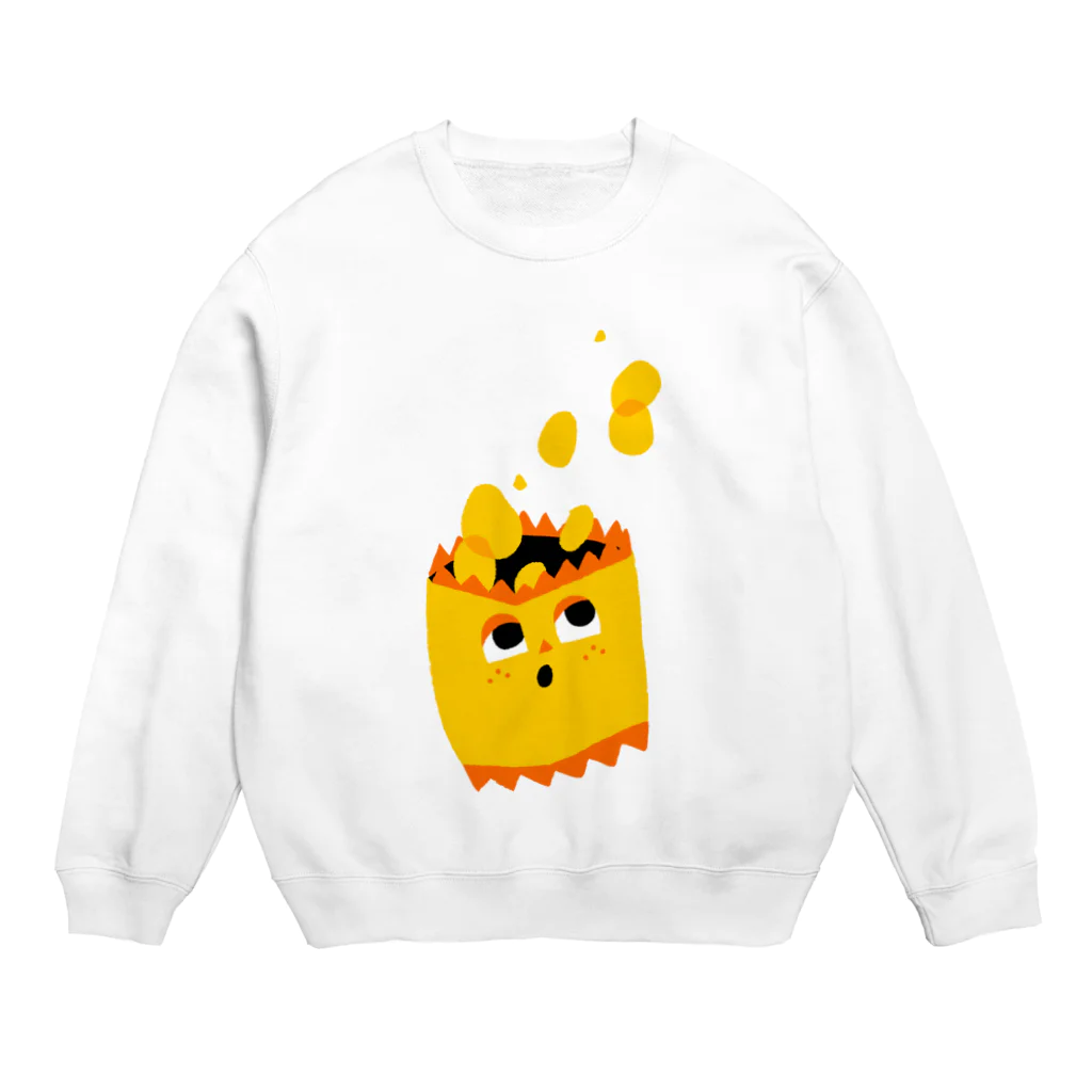 uni / おいしいチューリップのポテチ大爆発 Crew Neck Sweatshirt