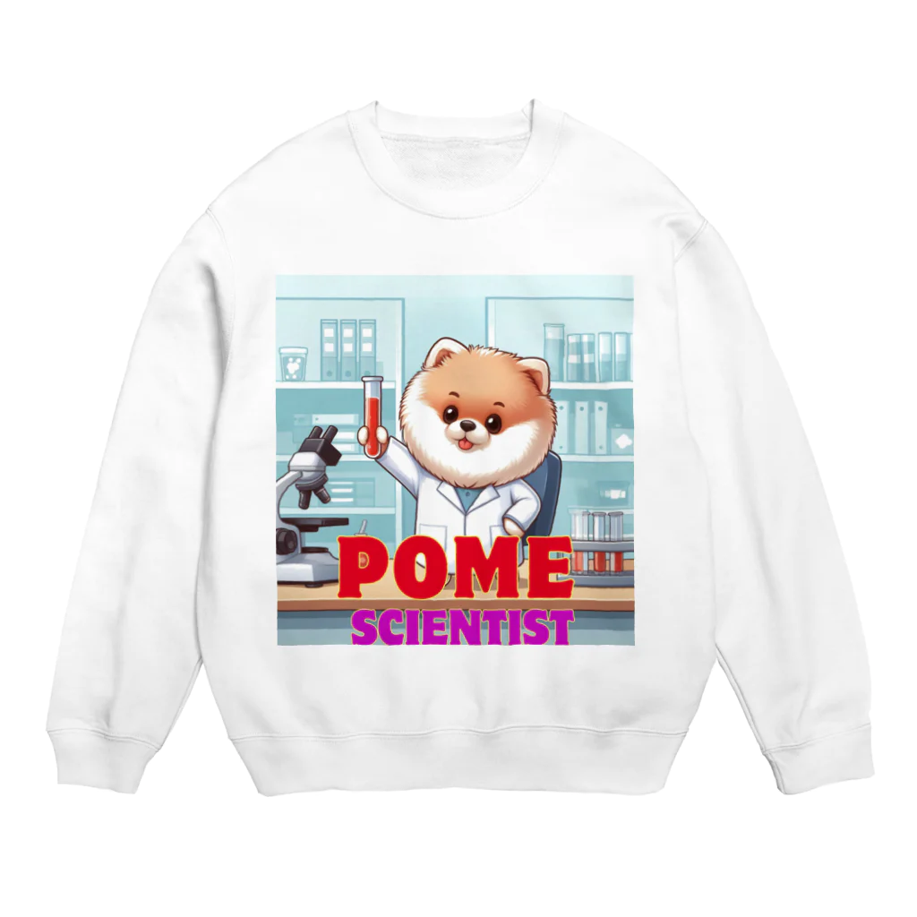 Pom-Dog'sのポメサイエンティスト Crew Neck Sweatshirt