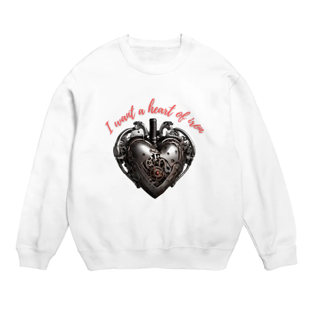 Love and peace to allの鉄の心臓が欲しい Crew Neck Sweatshirt