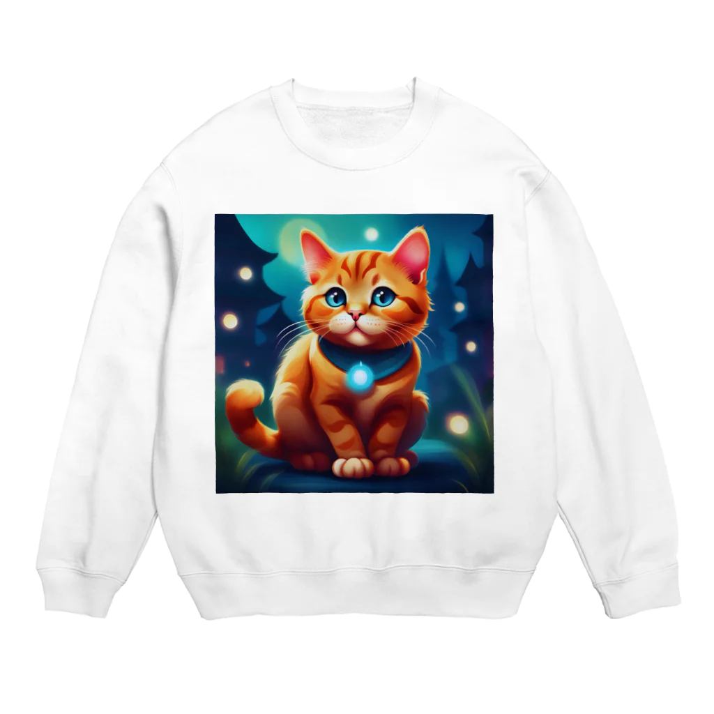 茶豆のSHOPのぐーかわ猫のヌッコ Crew Neck Sweatshirt