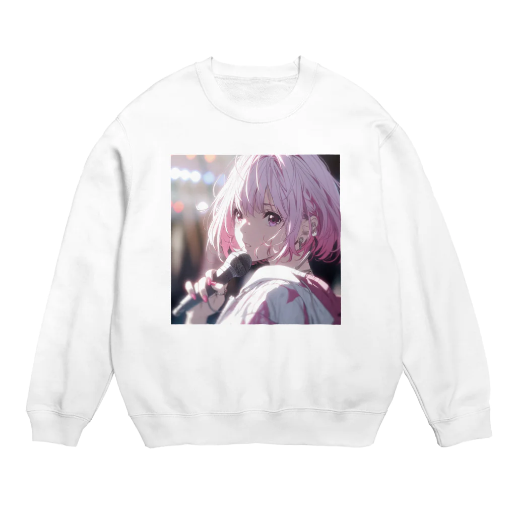 ぶーたんのステージ上の歌姫の輝き Crew Neck Sweatshirt