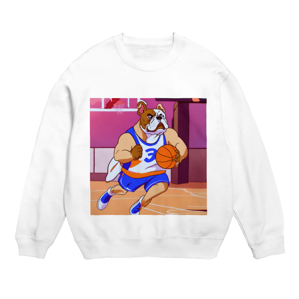 アニマルデザインのバスケットボールプレイヤーブル Crew Neck Sweatshirt