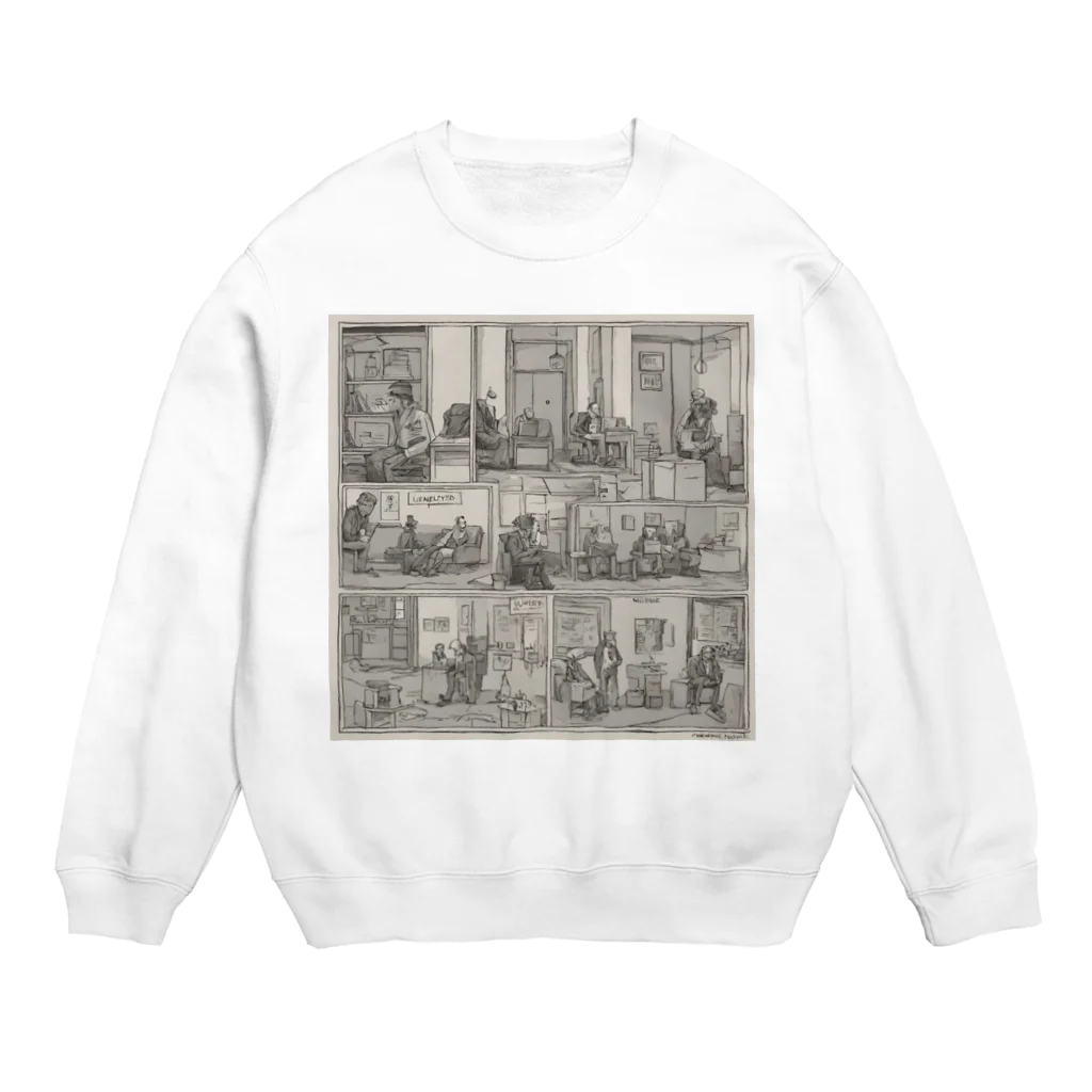 自由過ぎる女神のわーくあうと Crew Neck Sweatshirt