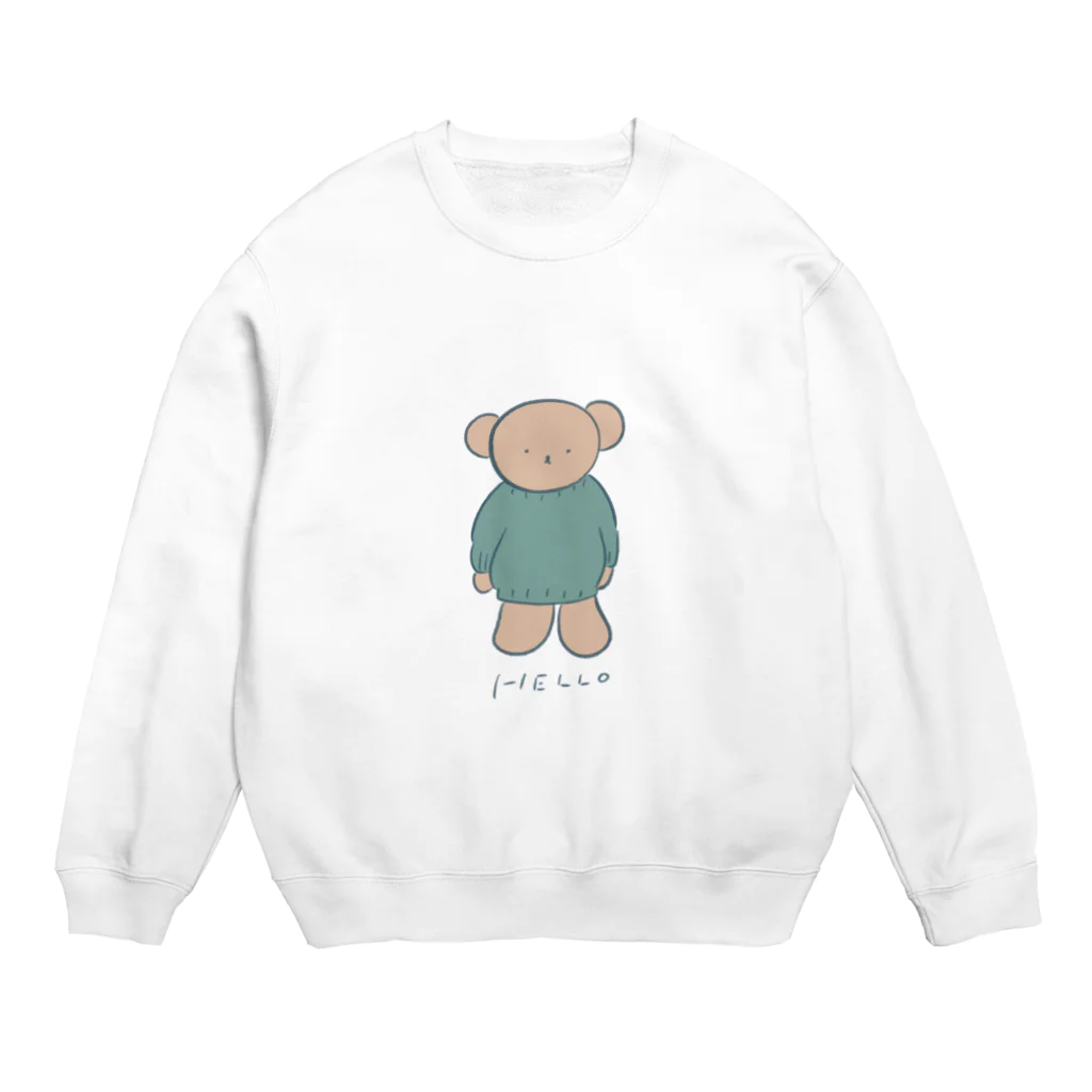 たえまなくひかるのハローベア Crew Neck Sweatshirt