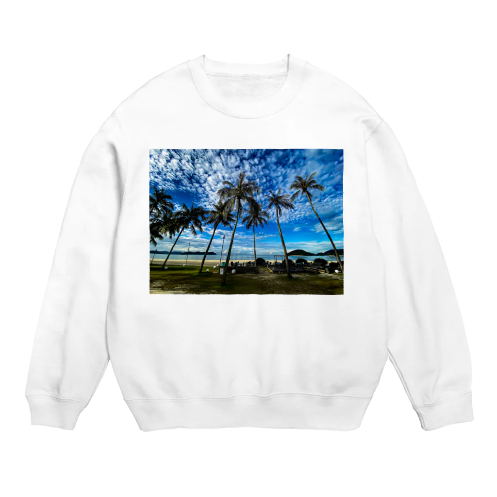 HONMARU23のランカウイ島のビーチ Crew Neck Sweatshirt