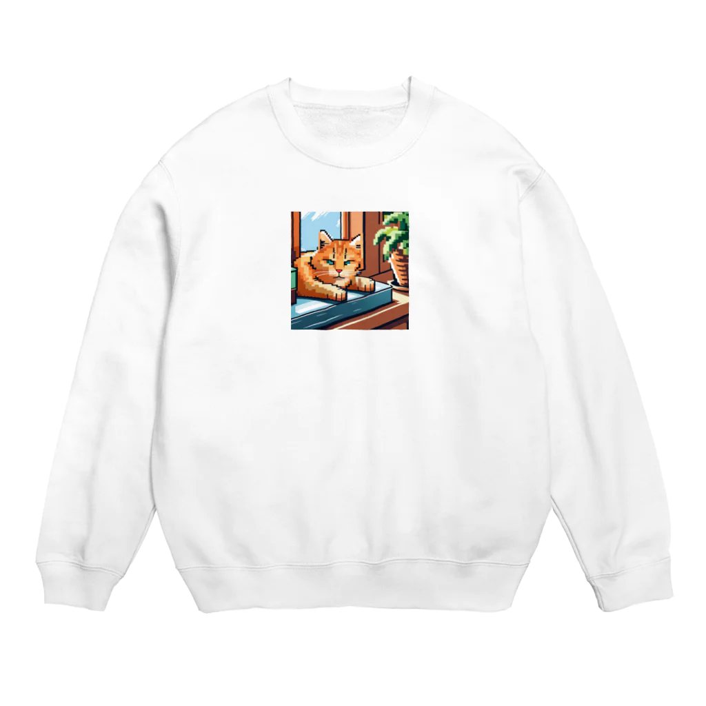 koba777のドット絵スナドリネコ Crew Neck Sweatshirt