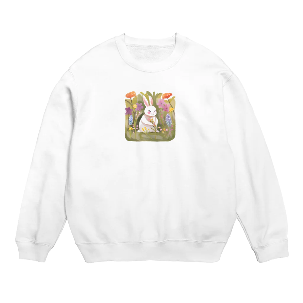 ZZRR12のウサギの遠足 Crew Neck Sweatshirt