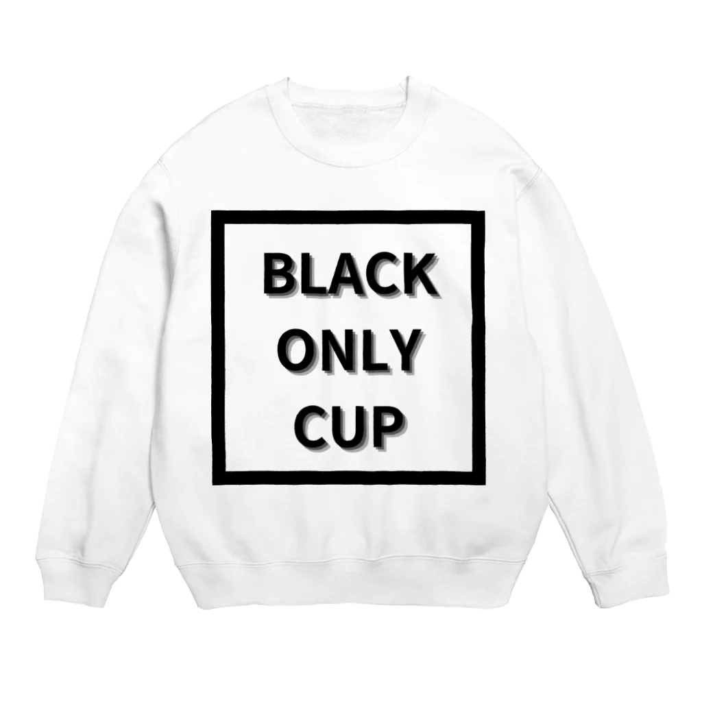 71-CoffeeのBLACK Crew Neck Sweatshirt