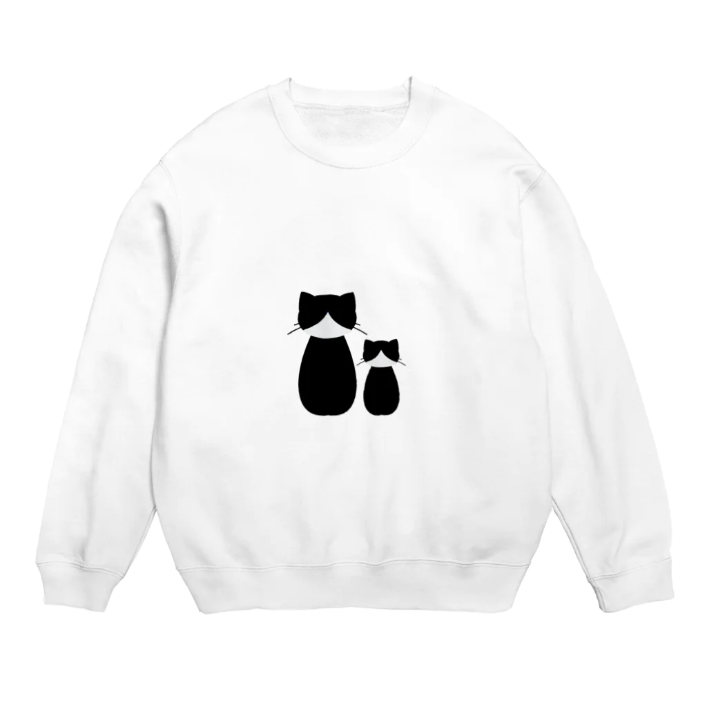 Nyansuのハチワレ親子　 Crew Neck Sweatshirt