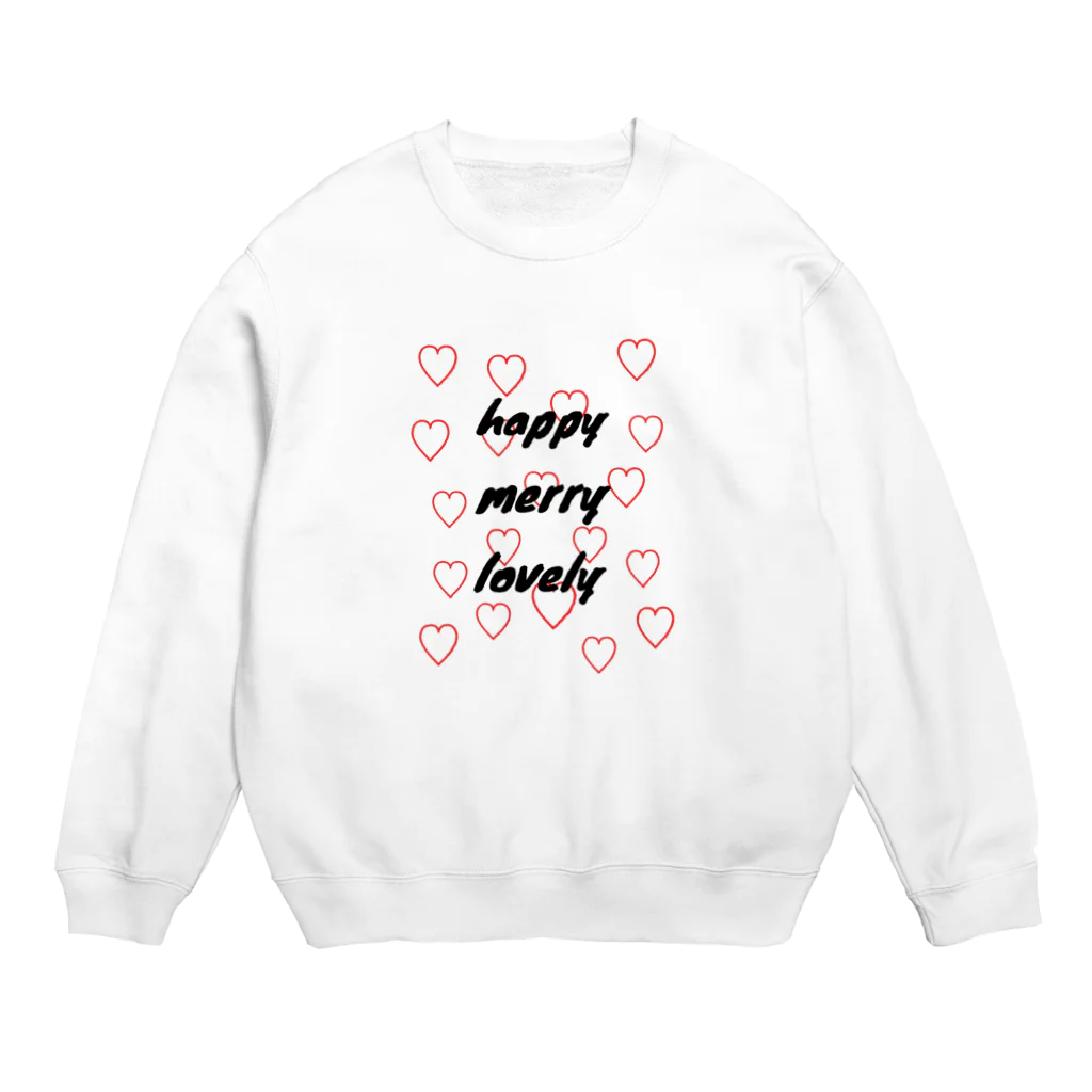 おぼこ屋のhappy merry lovely! Crew Neck Sweatshirt
