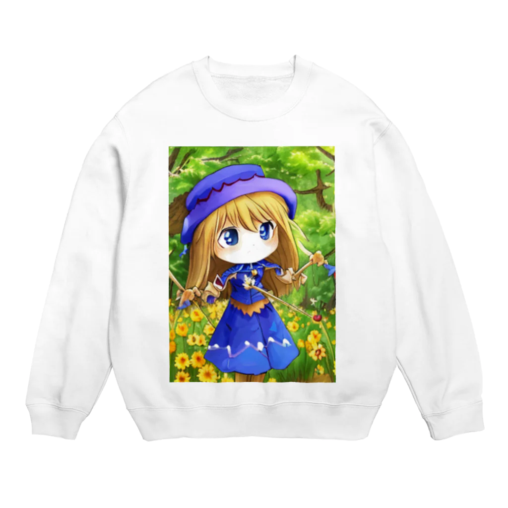 なっつ ふぁくとりーのかかしちゃん Crew Neck Sweatshirt