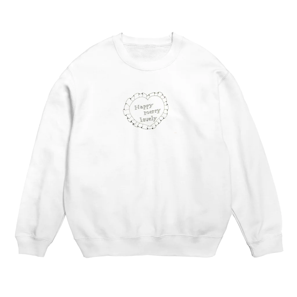 おぼこ屋のHappy merry lovely ♡ Crew Neck Sweatshirt